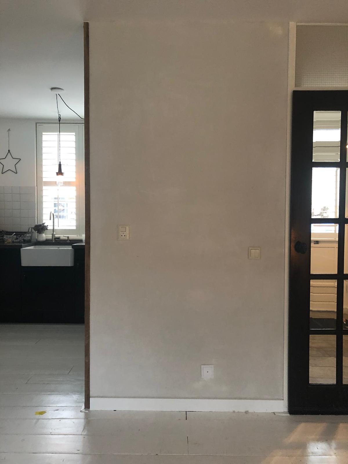 Strak stucwerk woonkamer